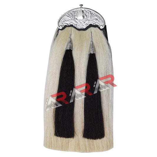 Leather Original Sporran Dress Horse Hair White Black Tassels Thistle Cantle