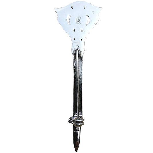 AAR Brand New Highland Scottish Thistle Kilt Pin Thistle Hilt Antique/Chrome Finish 4"
