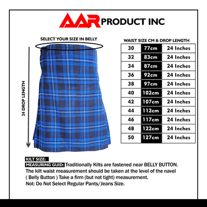 AAR Brand New American Patriot Tartan Traditional Kilt
