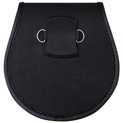 Black Leather Sporran with 3 Tassels – Rampant Lion Badge | Traditional Scottish Kilt Accessory