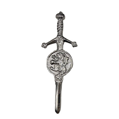 Brand New Kilt Pin with Rampant Lion Badge Chrome Finish