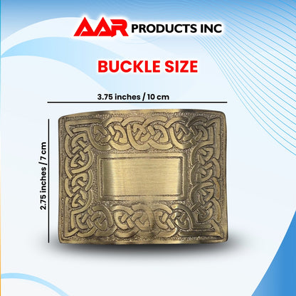 Men’s Celtic Swirl Kilt Belt Buckle Silver / Highland Kilt Buckle Antique Finish