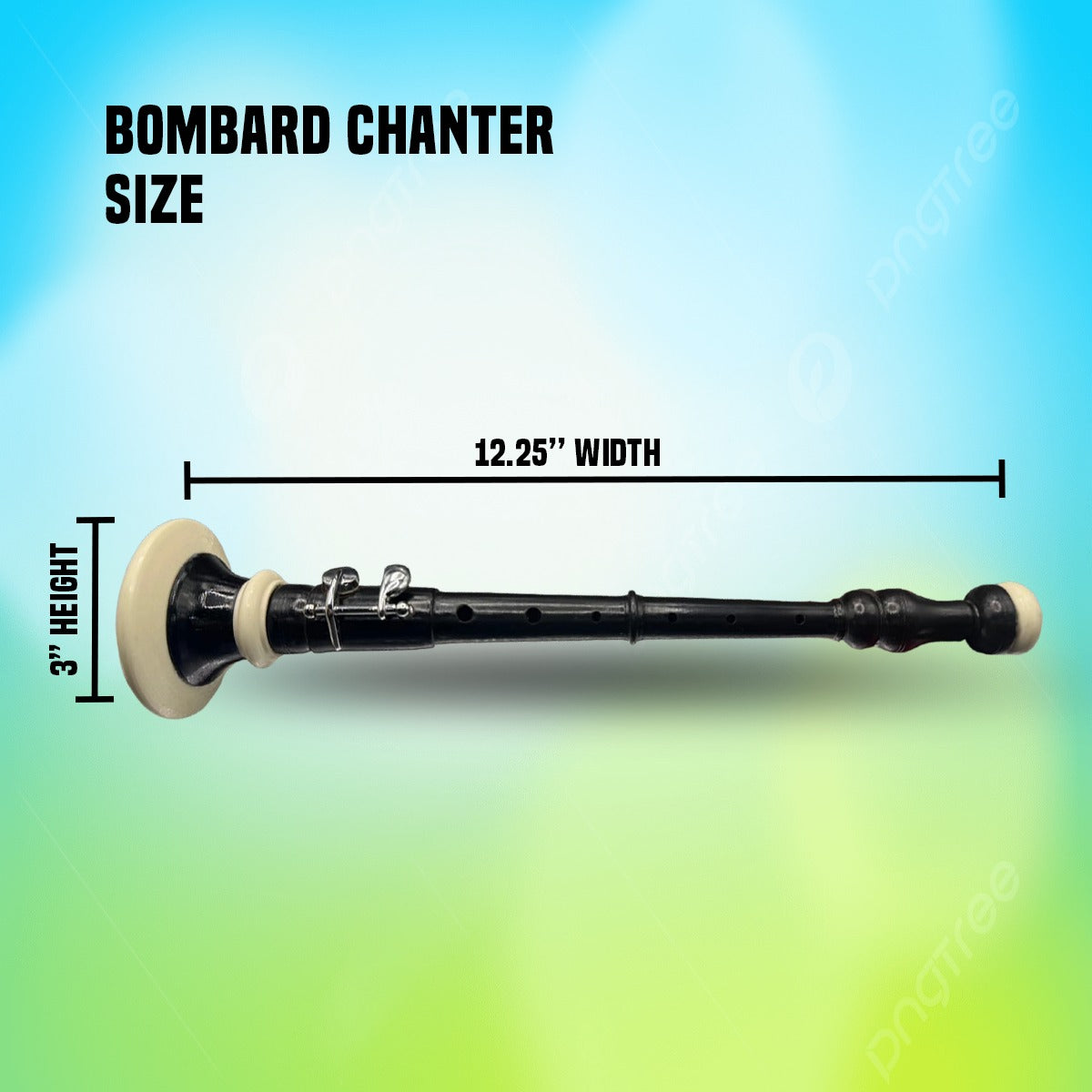Bombard Chanter Brown Rosewood 2 Reed with Hard Carrying Box
