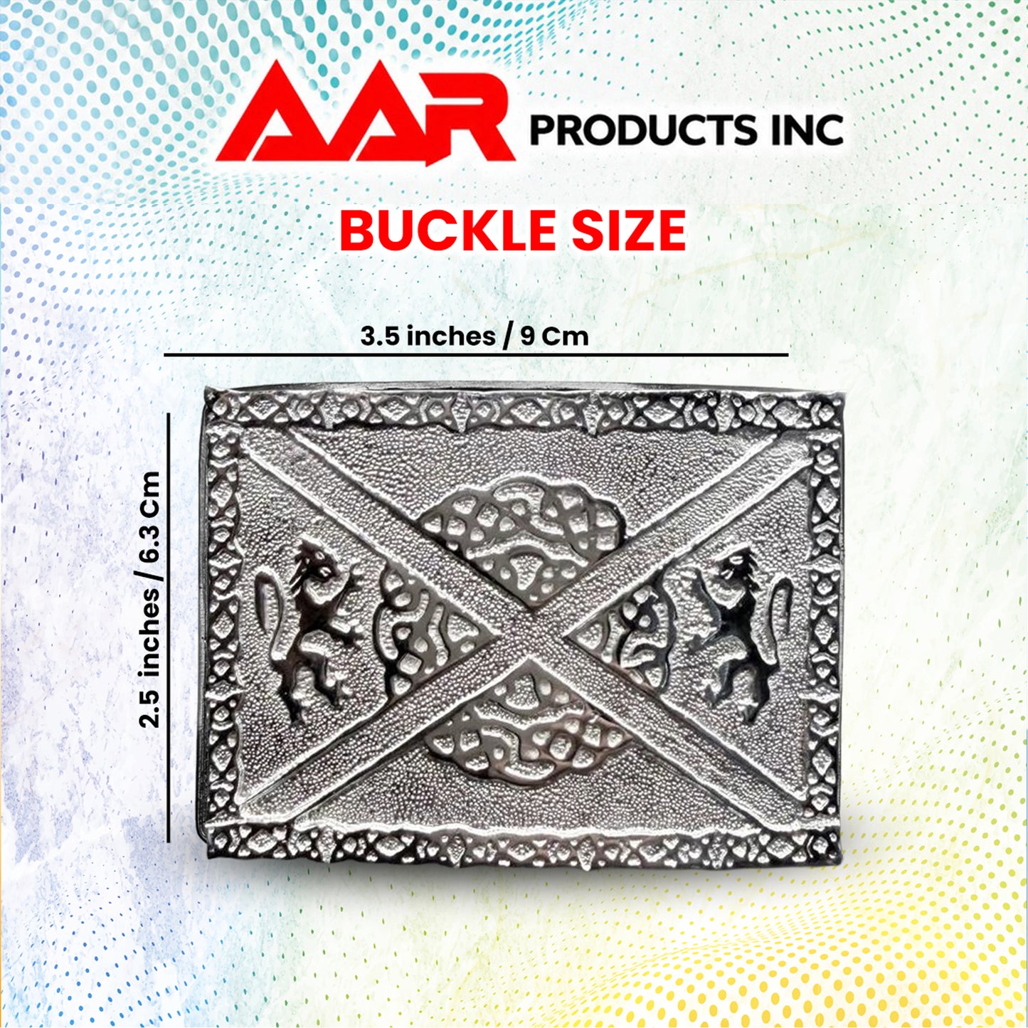 Scottish Buckle Kilts Lion Celtic Knots Belt Classic Kilt Chrome Finish New