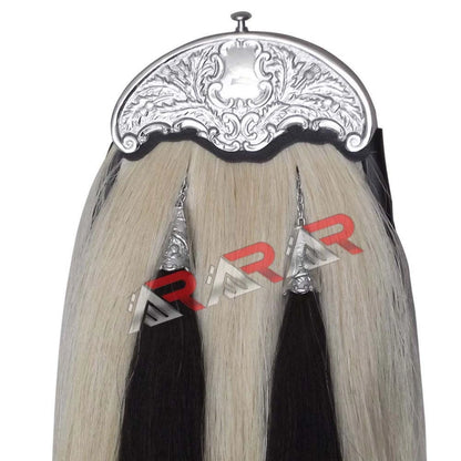 Leather Original Sporran Dress Horse Hair White Black Tassels Thistle Cantle