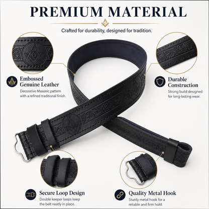 Masonic Kilt belt without Buckle