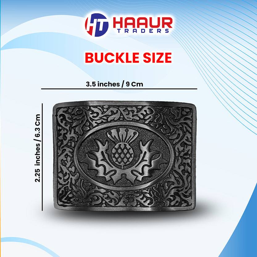 AAR Scottish Kilt Belt Buckle Design Black Finish