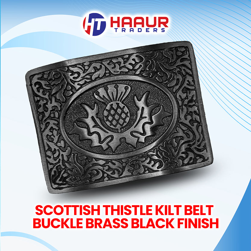 AAR Scottish Kilt Belt Buckle Design Black Finish