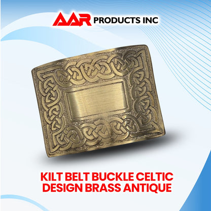 Men’s Celtic Swirl Kilt Belt Buckle Silver / Highland Kilt Buckle Antique Finish