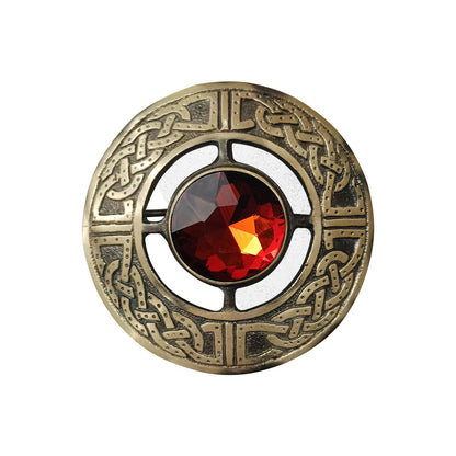 AAR Men's Scottish Celtic Kilt Fly Plaid Brooch Antique Plated