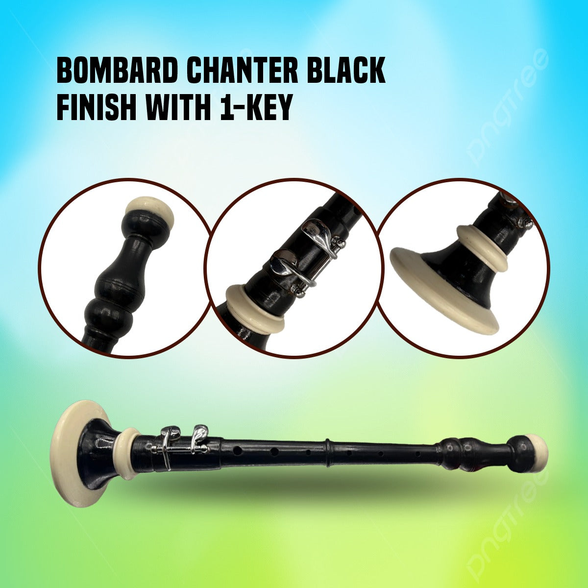 Bombard Chanter Brown Rosewood 2 Reed with Hard Carrying Box
