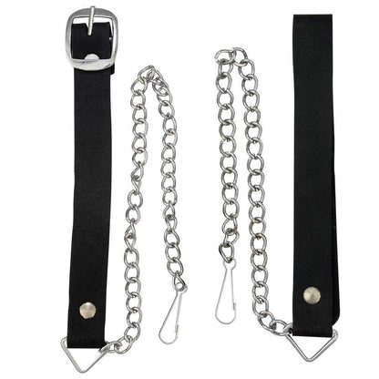 AAR Scottish Celtic Black Fur Sporran with 3 V Tassels Double Chain & Thistle Badge