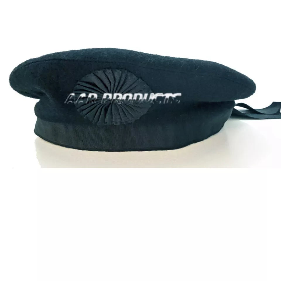 Irish Caubeen Military Wool Hat – Army Beret Balmoral Glengarry Style – 100% Wool Traditional Cap