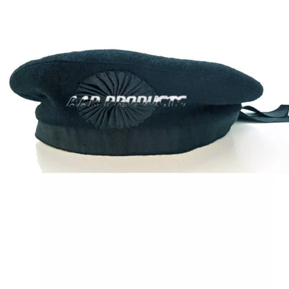 Irish Caubeen Military Wool Hat – Army Beret Balmoral Glengarry Style – 100% Wool Traditional Cap