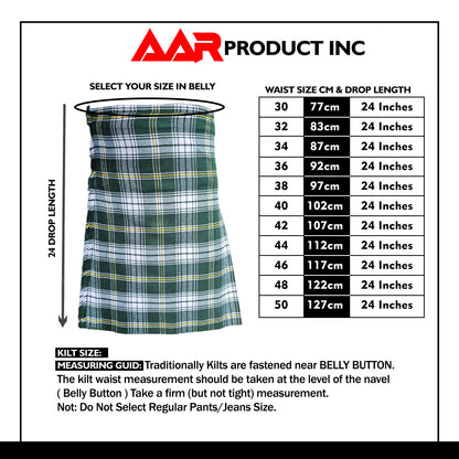 AAR Brand New St Patrick Tartan Traditional Kilt