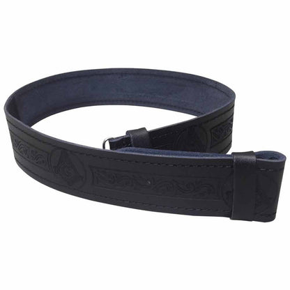 AAR Leather Kilt Belt Masonic Desgin Scottish Highland Accessories