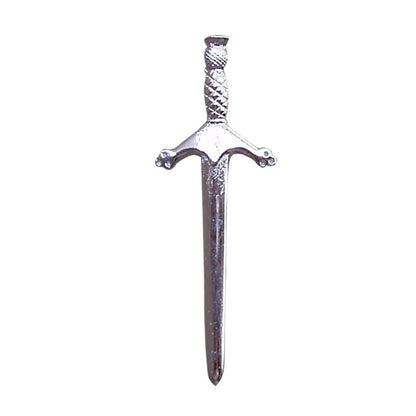 Brand New Chrome Plated Finish Kilt Pin in Sword Shape Kilt Accessory