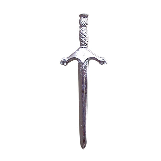 Brand New Chrome Plated Finish Kilt Pin in Sword Shape Kilt Accessory