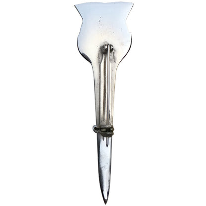 Brand New Scottish Thistle Celtic Design Kilt Pin Silver Finish