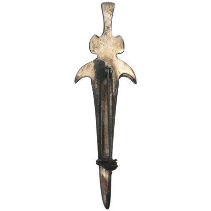 AAR Scottish Kilt Pin Thistle Design Antique and Silver Finish