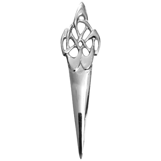 AAR Celtic Swirl Kilt Pin Chrome & Antique Finish 4" Highland Kilt Pins