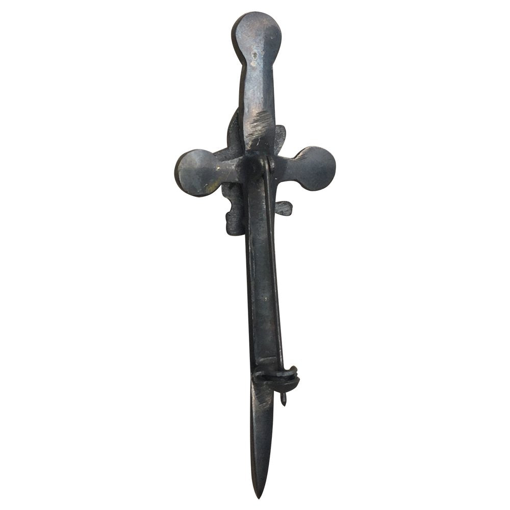 Rampant Lion Kilt Pin – Antique Finish, 4-Inch with Swivel Locking Back | Scottish Highland Accessory by AAR
