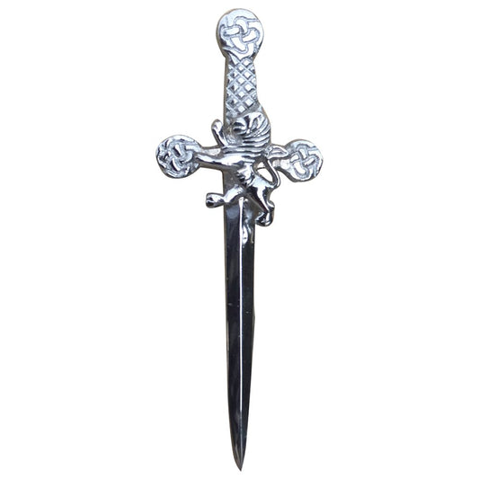 Scottish Rampant Lion Kilt Pin Chrome Finish