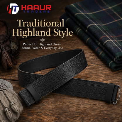 Celtic Kilt Belt without Buckle