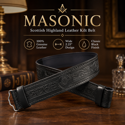 Masonic Kilt belt without Buckle