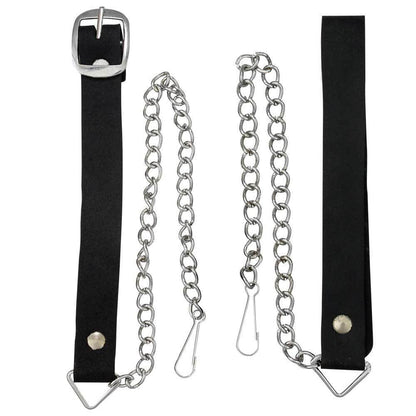 AAR Brand New Black Leather Kilt Sporran with Free Chain & Straps
