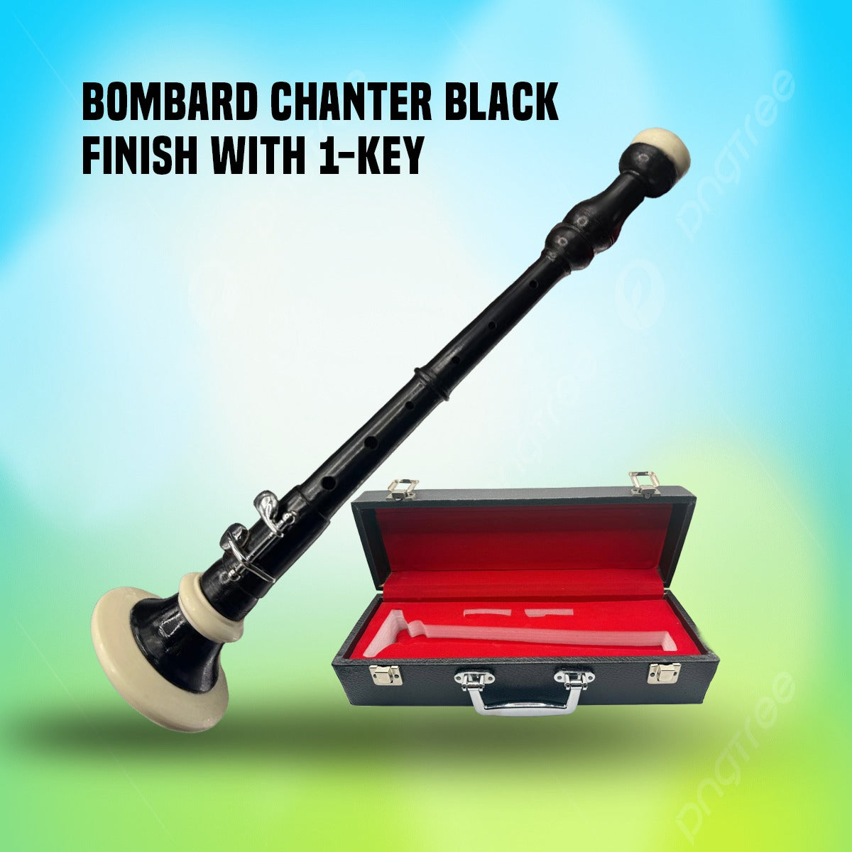 Bombard Chanter Brown Rosewood 2 Reed with Hard Carrying Box