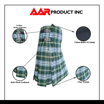 AAR Brand New St Patrick Tartan Traditional Kilt