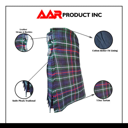 AAR Brand New Scottish Mackenzie Tartan Traditional Kilt