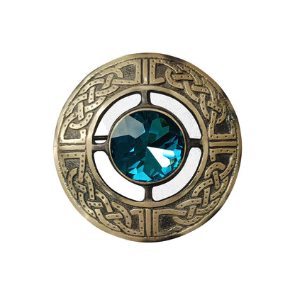 AAR Men's Scottish Celtic Kilt Fly Plaid Brooch Antique Plated