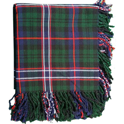 Tartan Fly Plaid Shawl – Scottish Kilt Scarf with Rolled Fringe