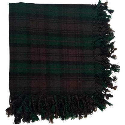 Tartan Fly Plaid Shawl – Scottish Kilt Scarf with Rolled Fringe