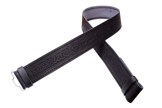 Leather Kilt Belt Celtic Twist Desgin Scottish Highland Accessories