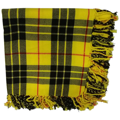 Tartan Fly Plaid Shawl – Scottish Kilt Scarf with Rolled Fringe
