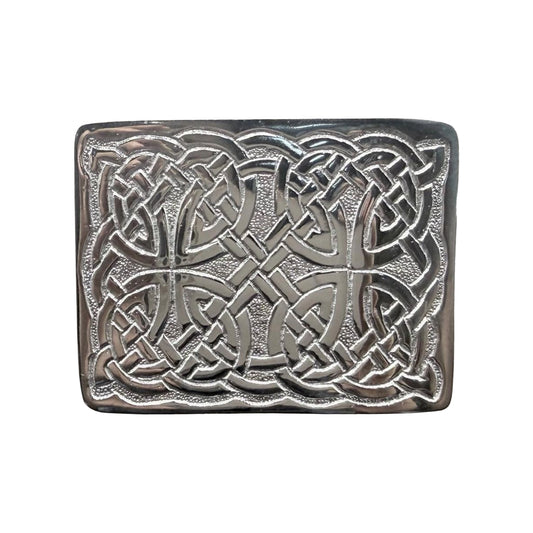 Men's Scottish Rope Style Kilt Buckle Highland Belt Buckles Antique/Chrome AAR