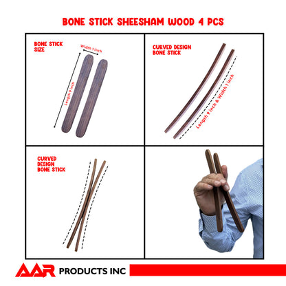 Percussion Folk Instrument Rhythm Curved Stick Bone Rosewood