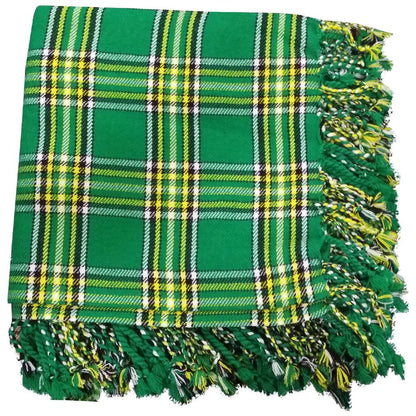Tartan Fly Plaid Shawl – Scottish Kilt Scarf with Rolled Fringe