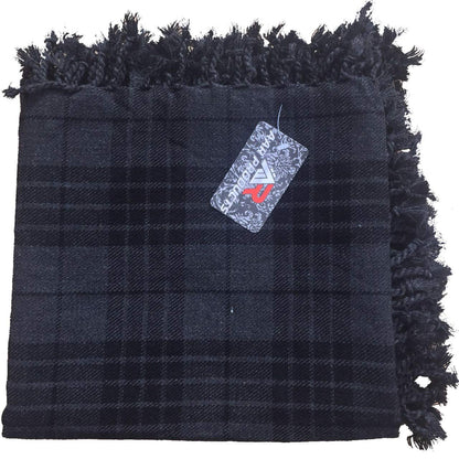 Tartan Fly Plaid Shawl – Scottish Kilt Scarf with Rolled Fringe