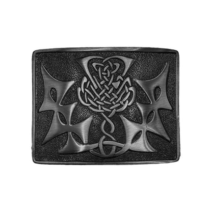 Scottish kilt Belt Buckle Celtic Knot Design Antique/Chrome/Jet Black Finish