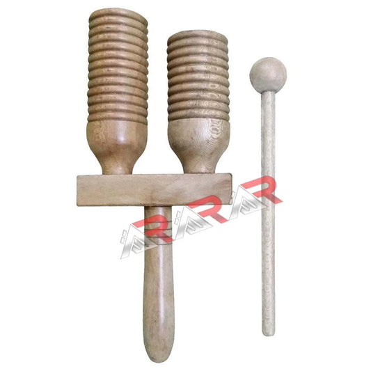 AAR Agogo Bell Percussion Traditional African Tapered Handle Easy Grip Double Tone