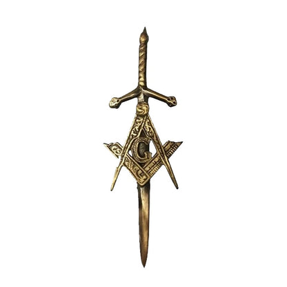 AAR Masonic Kilt Pin – Chrome Finish | 4" Highland Celtic Design Scottish Kilt Accessory