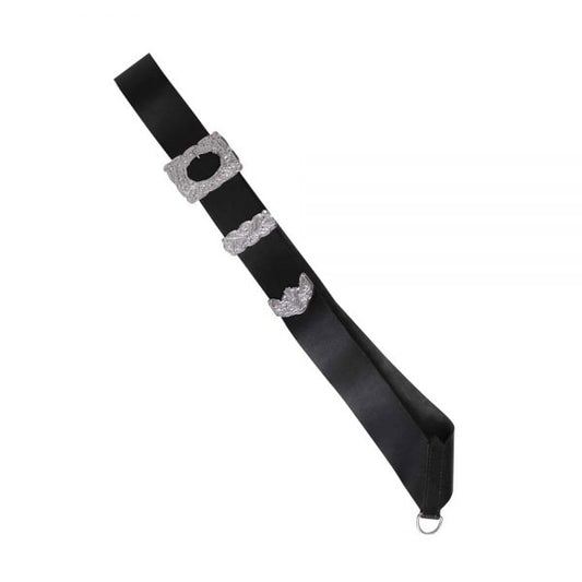 AAR Scottish Drummer Cross Belt with Thistle Buckle Set Chrome Finish