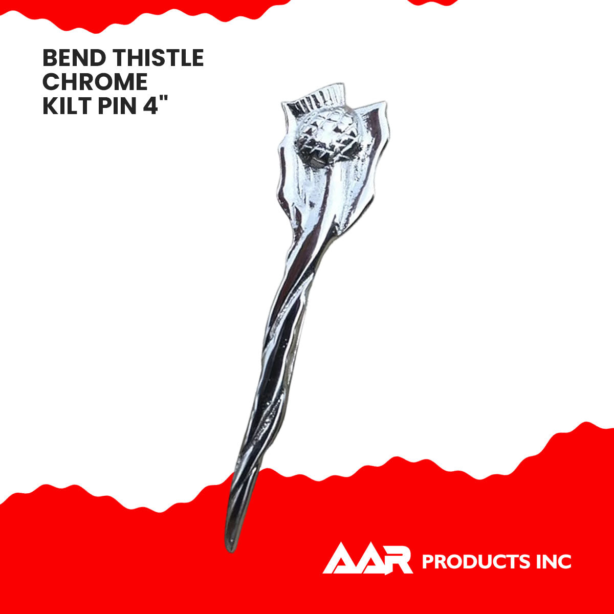 Scottish Thistle Celtic Crest Kilt Pin High Quality Chrome Finish Kilt Pin 4"