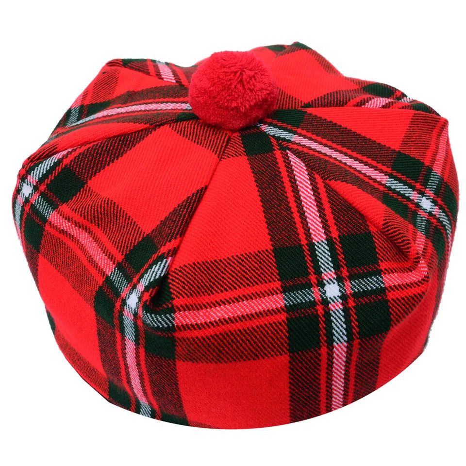 Scottish Tammy O’ Shanter Hat – Traditional Tartan Highland Cap for Men & Women