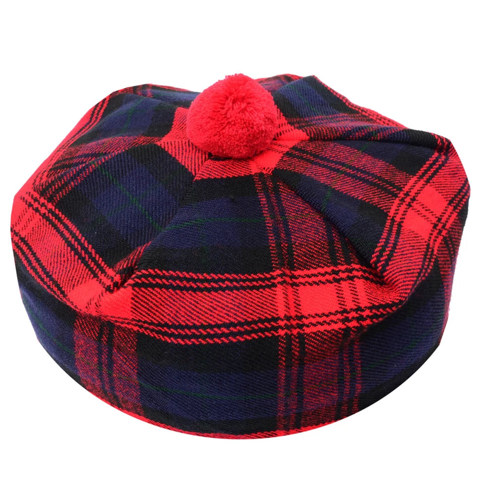 Scottish Tammy O’ Shanter Hat – Traditional Tartan Highland Cap for Men & Women