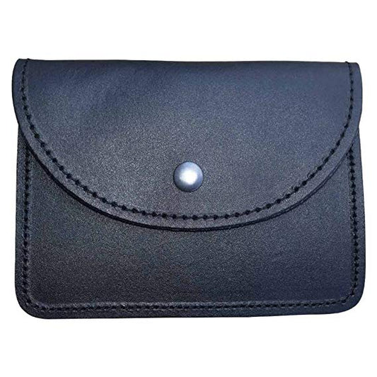 Scottish Black Leather Belt Pouch Sporran Bag Piper Drummer (Plain)